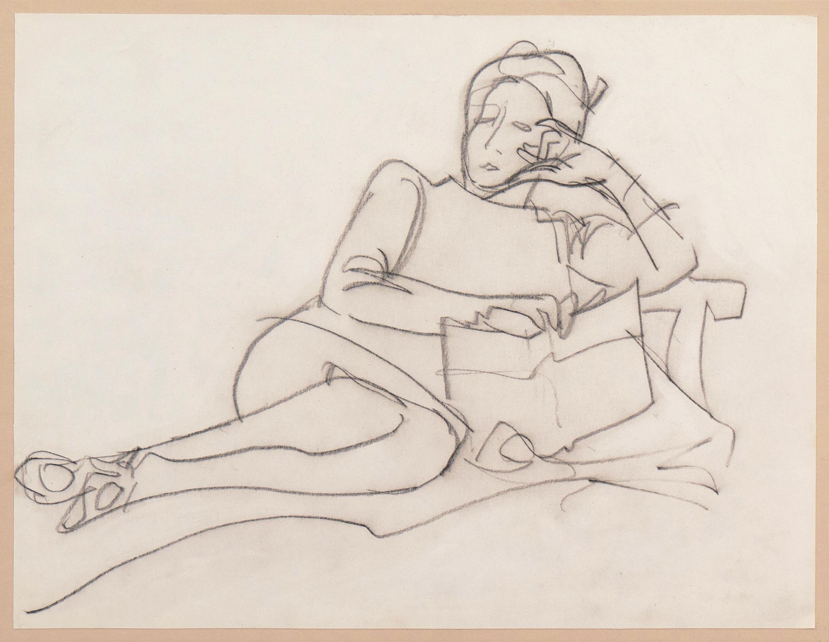 'Donna sdraiata', Parigi, Louvre, Salon d'Automne, SFAA, Chouinard, LACMA in vendita 2