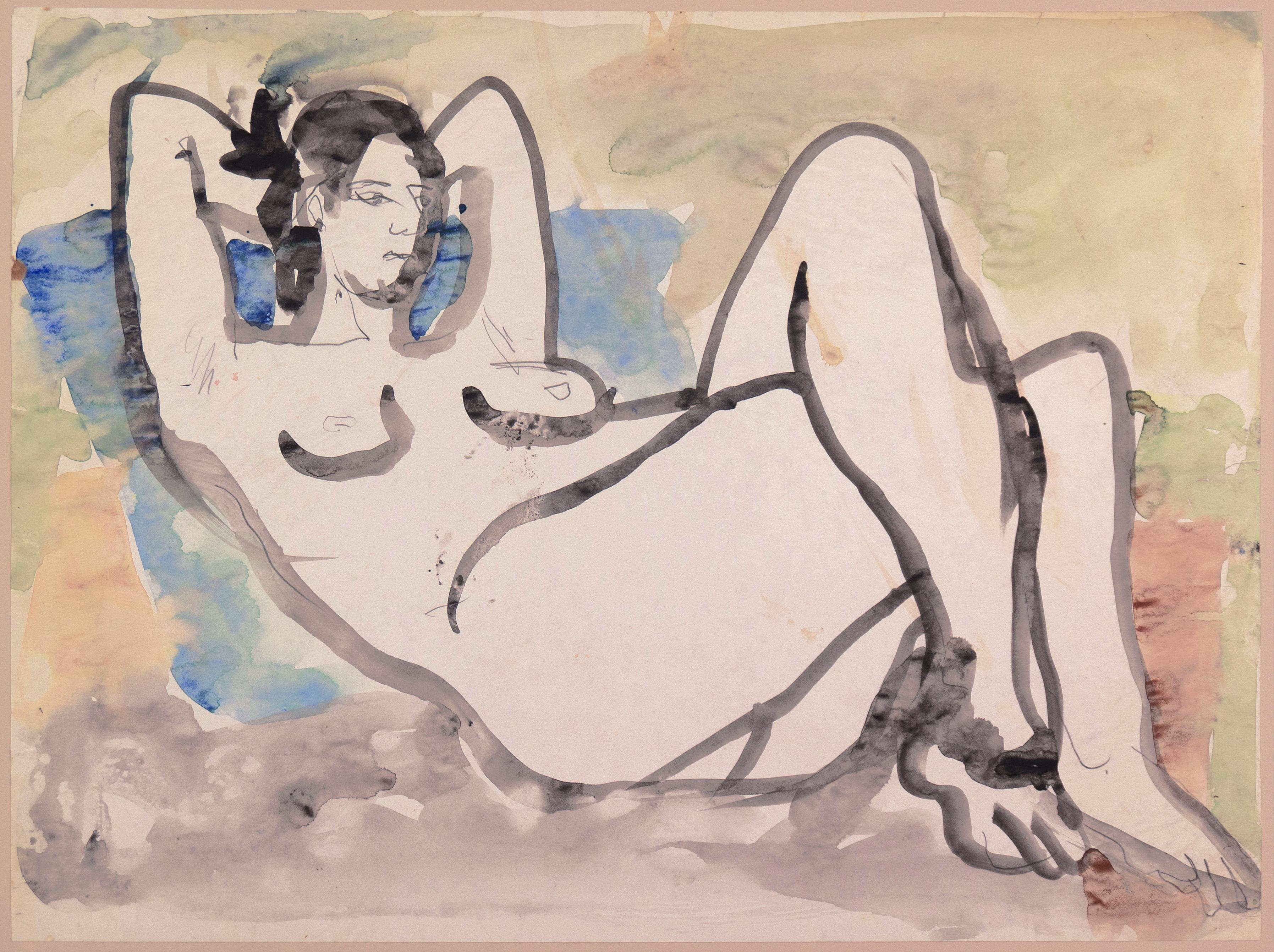 'Reclining Nude', Académie Grande Chaumière, Musee d'Art Moderne, LACMA SFAA For Sale 4