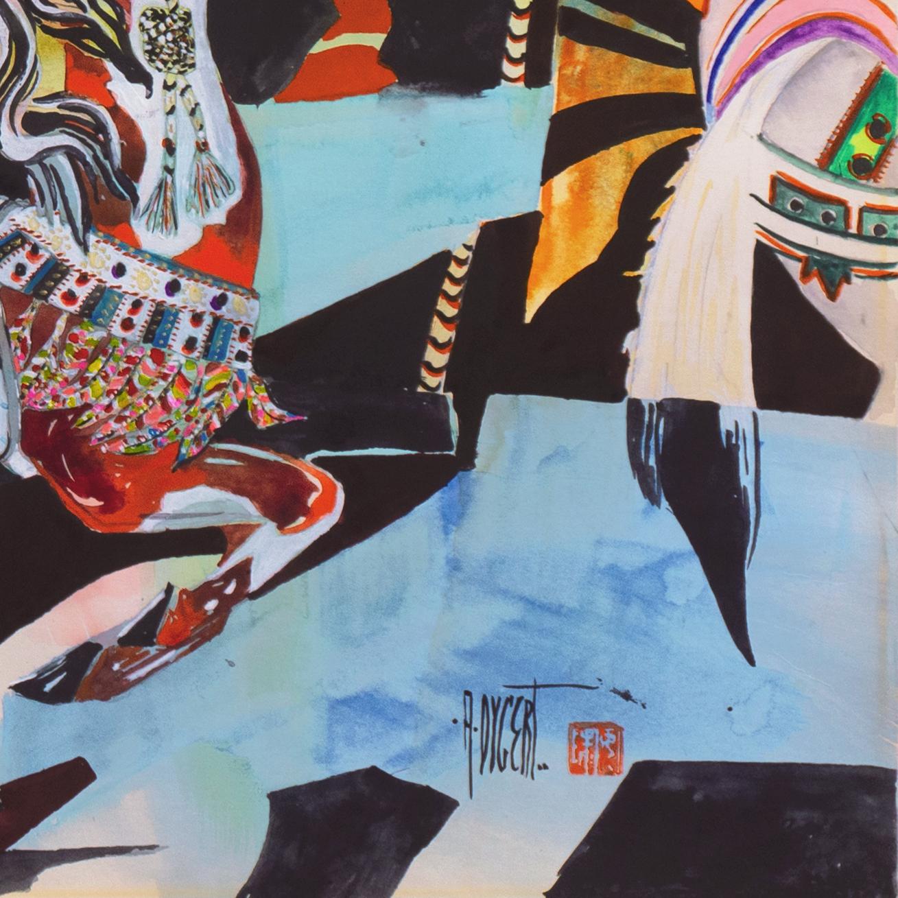Karussell, Karussell, Fahrgeschäft, Truckee, Kalifornien, Texas, Figural – Art von Audrey Dygert