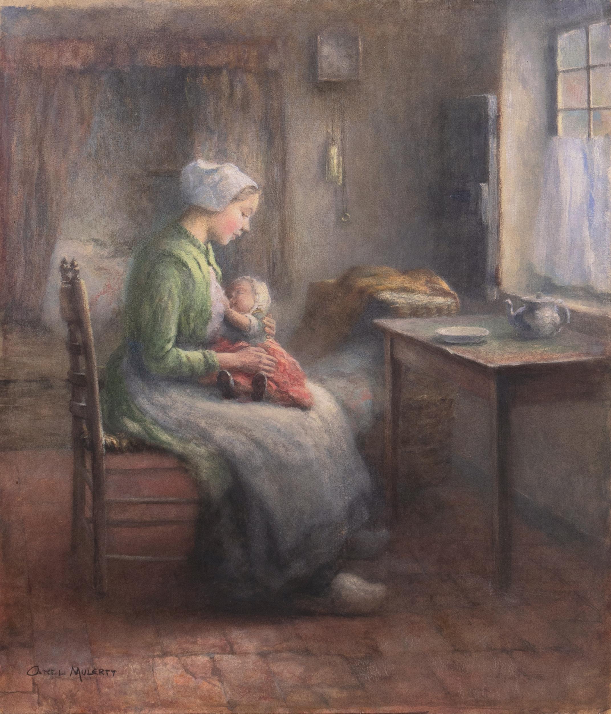 Mutter und Kind", Académie Julien, Pariser Salon, Amsterdam, Mutterschaft, Kleinkind