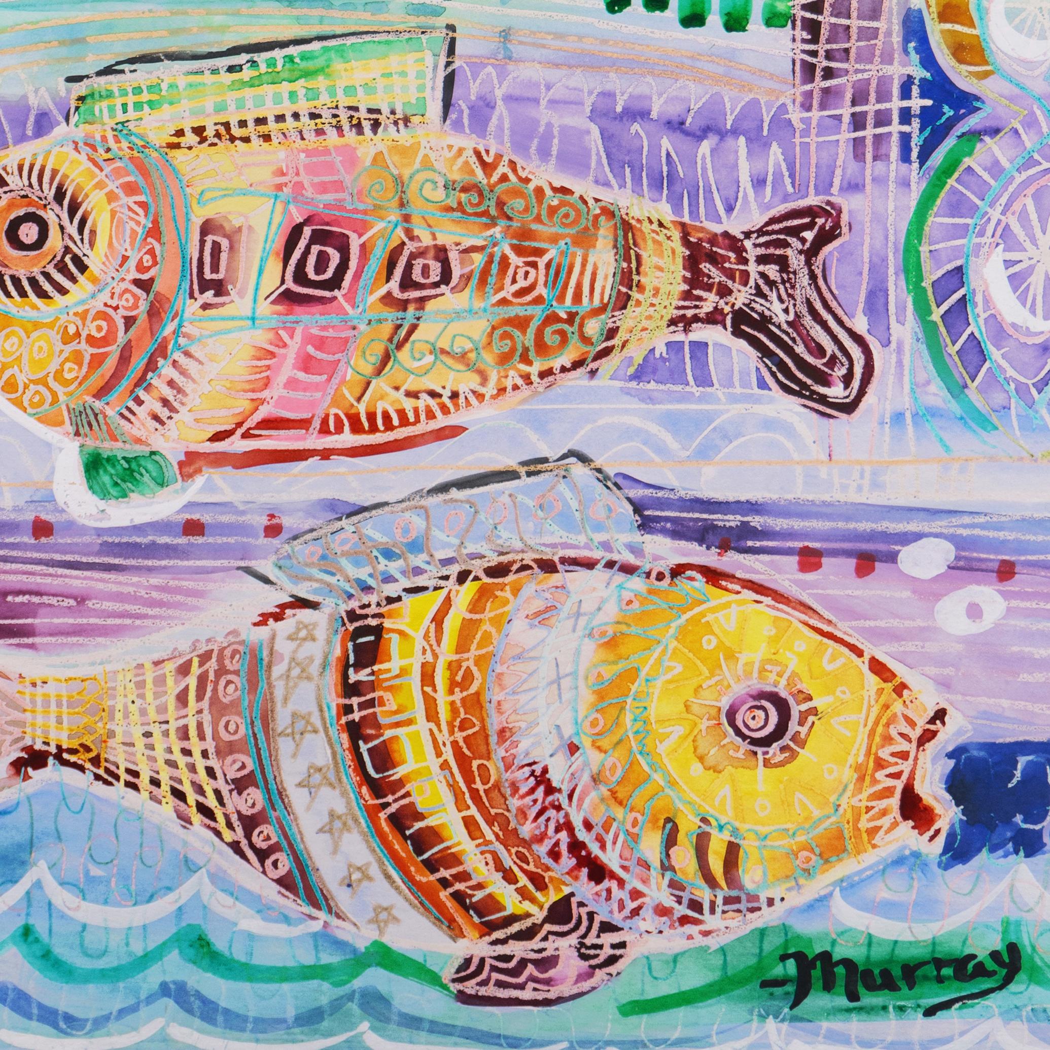 « Poisson tropical », aquatique psychédélique - Artisanat Art par Murray