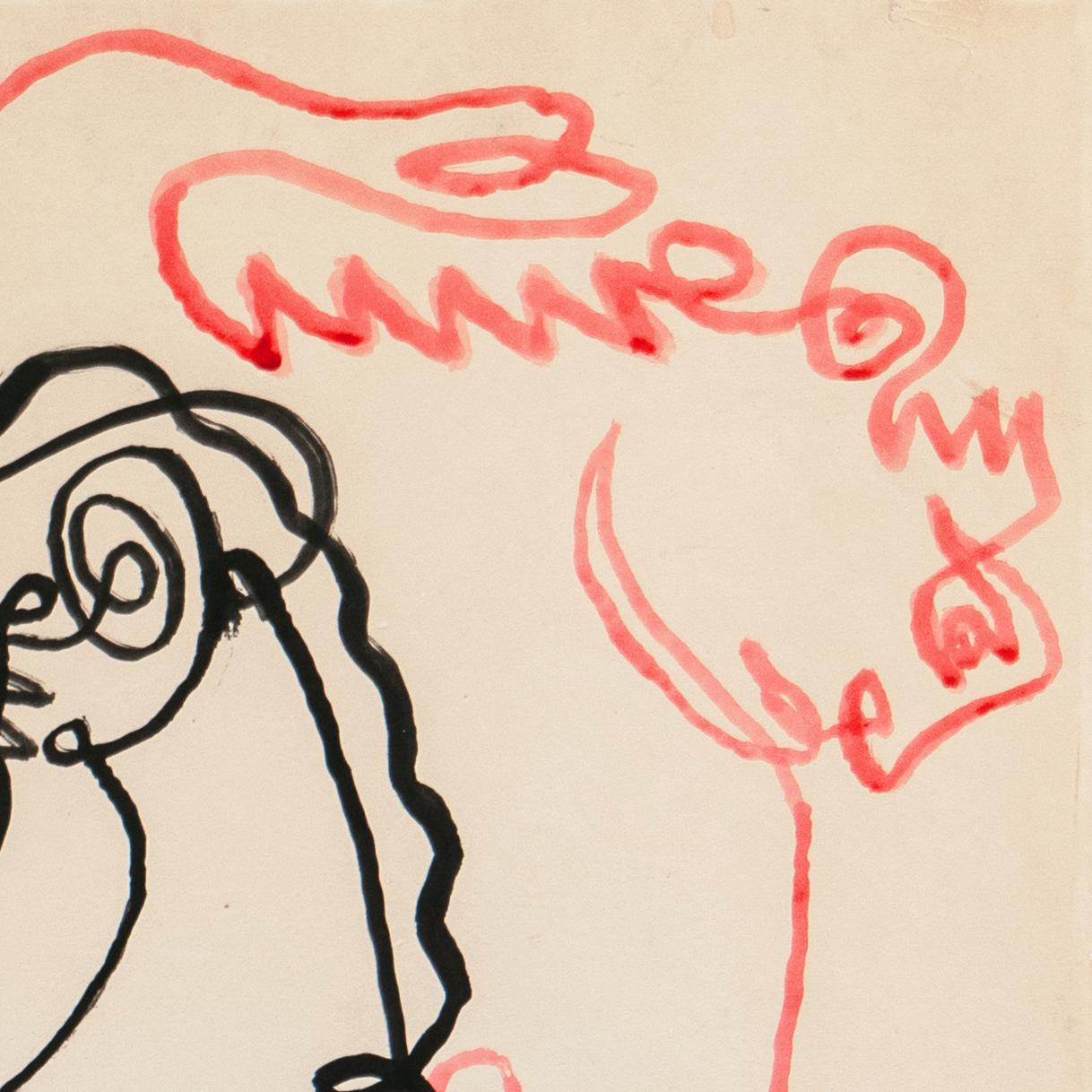 « Two Women », dessin au trait continu, BAFTA, Falcon de Malte, Oscar, Hollywood en vente 2