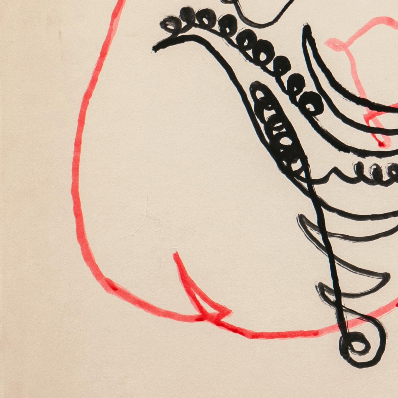 « Two Women », dessin au trait continu, BAFTA, Falcon de Malte, Oscar, Hollywood en vente 1
