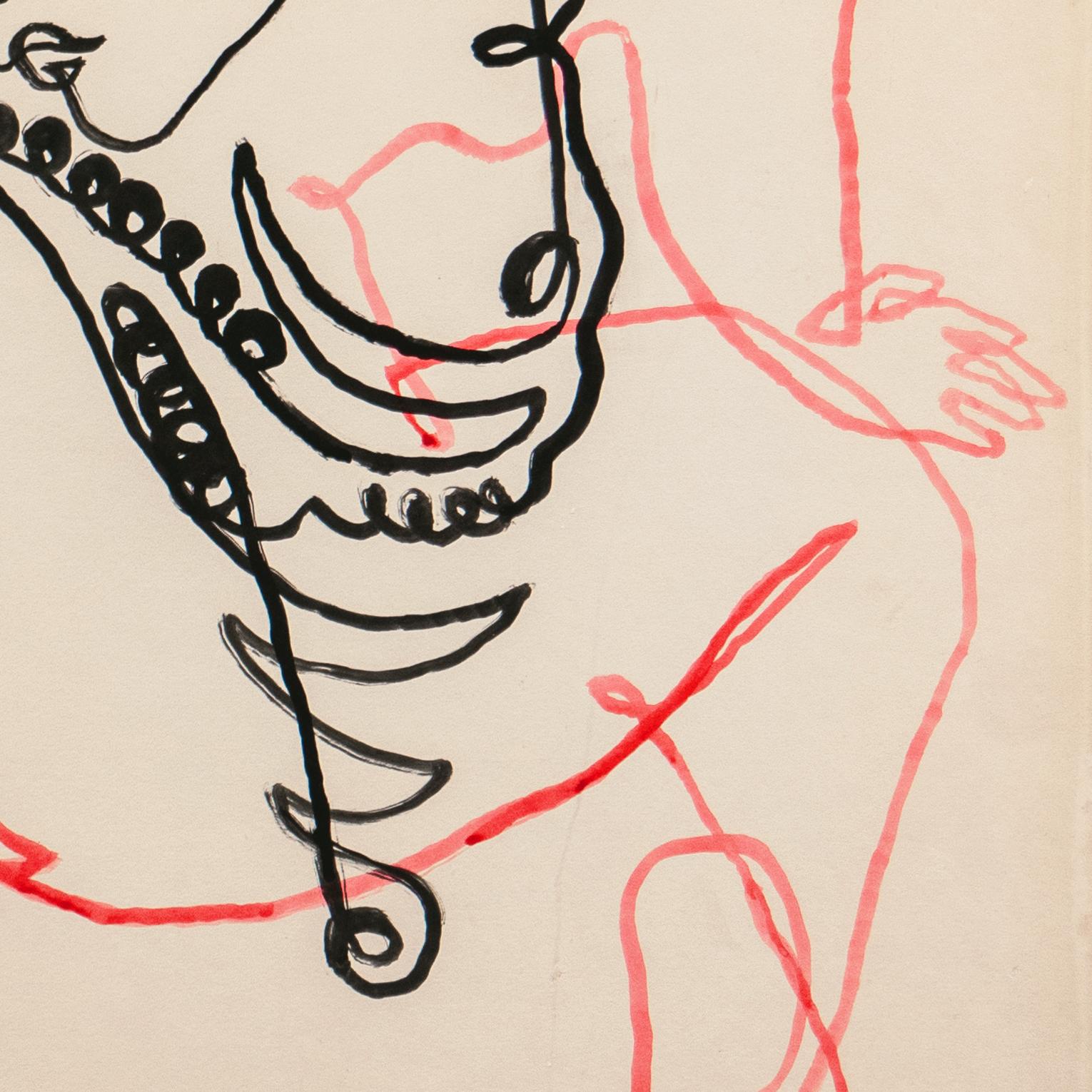 « Two Women », dessin au trait continu, BAFTA, Falcon de Malte, Oscar, Hollywood en vente 3