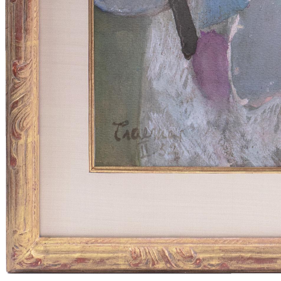 'Woman Reclining', Mid-century German Expressionist, Düsseldorf, Venice Biennale - Gray Figurative Art by Kurt Craemer