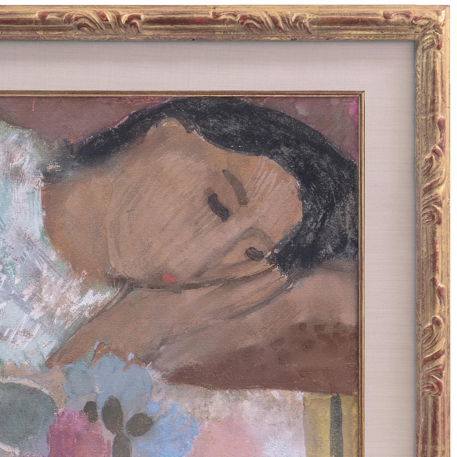 'Woman Reclining', Mid-century German Expressionist, Düsseldorf, Venice Biennale For Sale 6