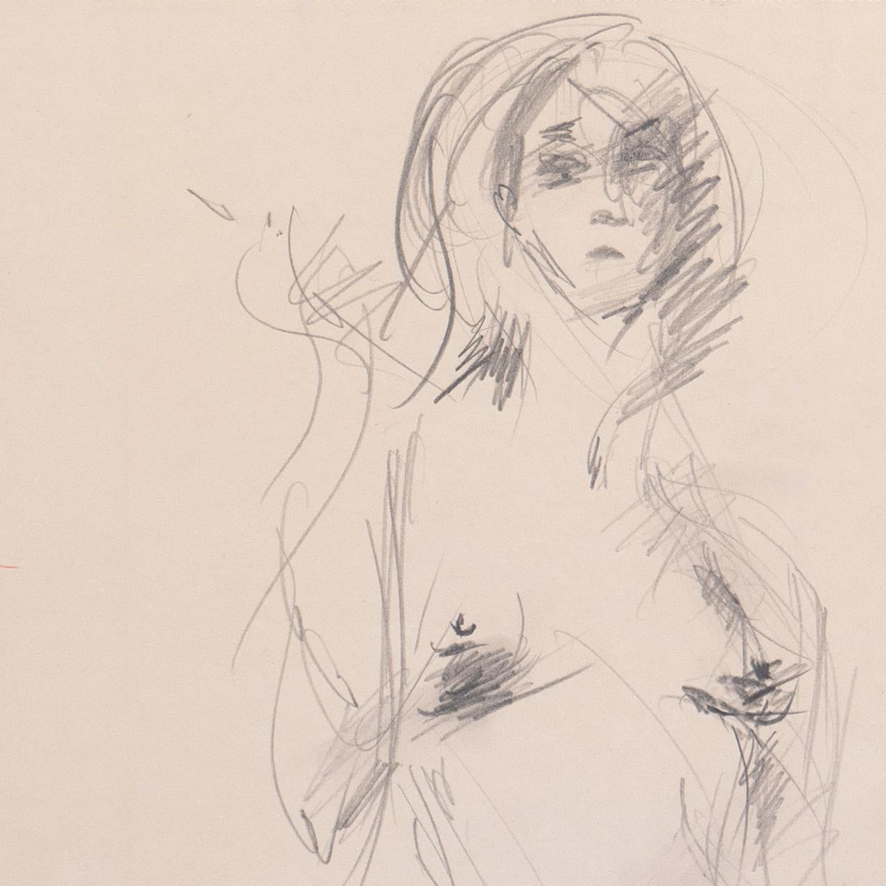 Étude de nu d'une femme du Pink Pussycat Club, Elizabeth Taylor, Korda - Impressionnisme Art par Michael Wilding