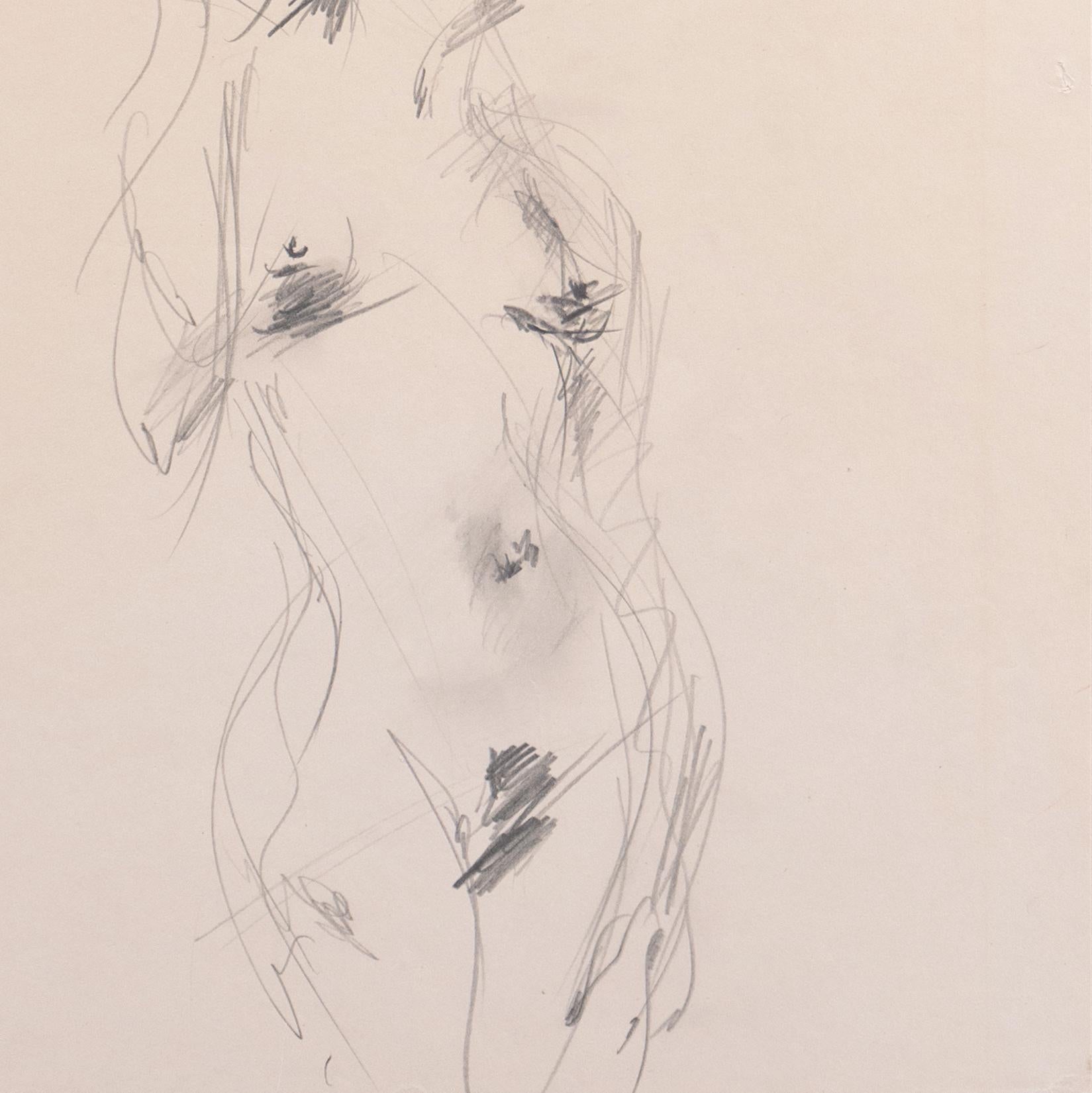 Étude de nu d'une femme du Pink Pussycat Club, Elizabeth Taylor, Korda - Beige Nude par Michael Wilding