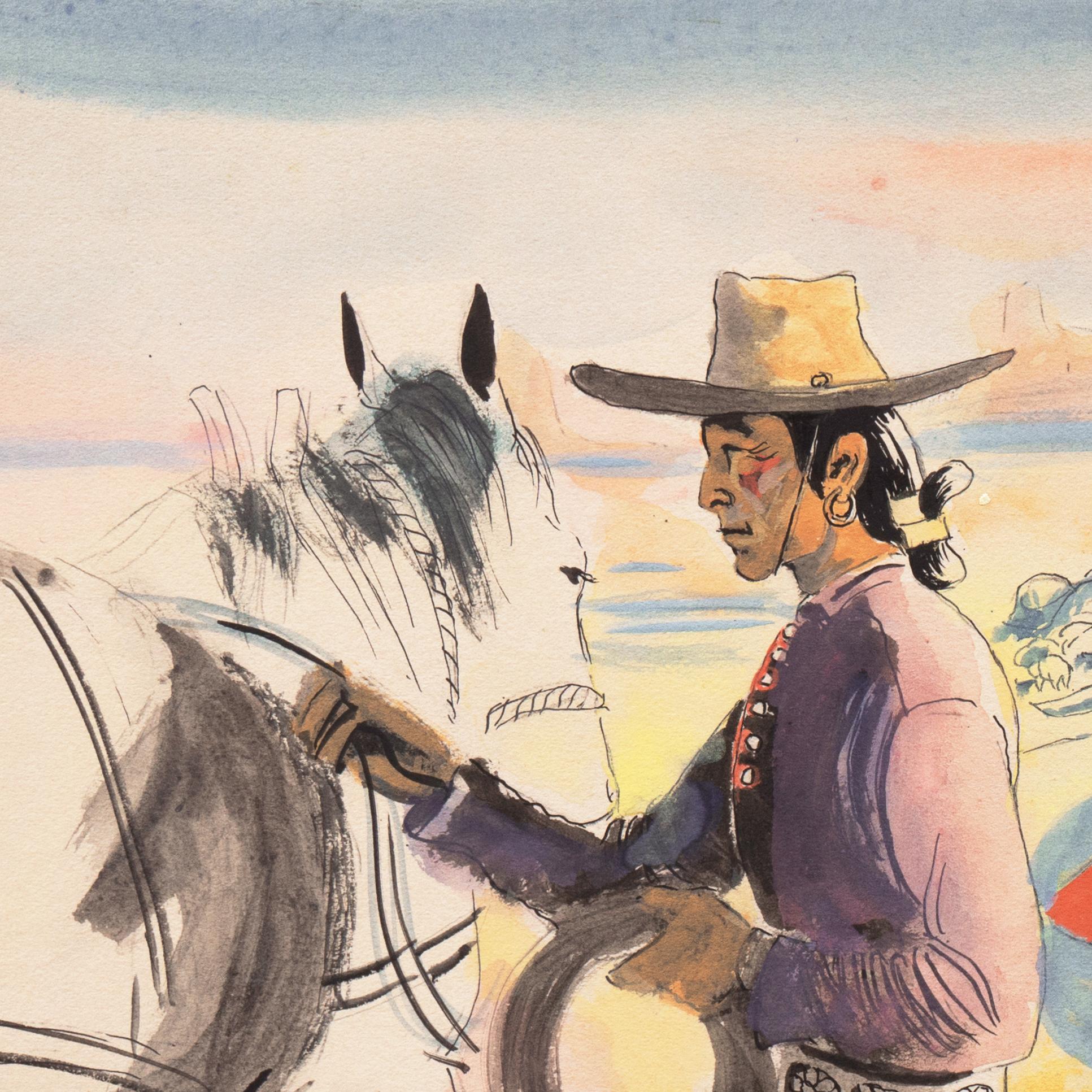 „Navajo-Familie“, Santa Fe, Modernismus, Corcoran, Whitney, PAFA,  AIC,  WPA im Angebot 1