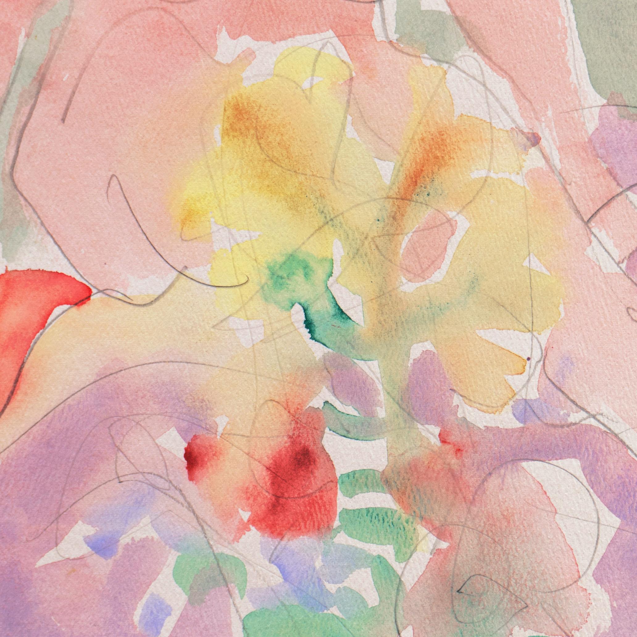 Stamped, verso, with estate stamp for Victor Di Gesu (American, 1914-1988) and created circa 1955.

Winner of the Prix Othon Friesz, Victor di Gesu first attended the Los Angeles Art Center and the Chouinard Art School before moving to Paris where