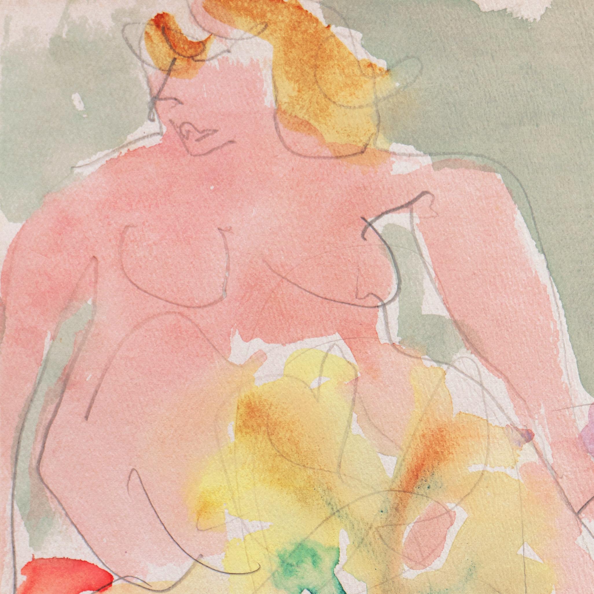 'Seated Nude', Paris, Louvre, Salon d'Automne, Académie Chaumière, LACMA, SFAA For Sale 1