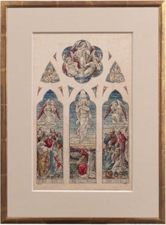 'Studio per una vetrata', Devozionale, Ecclesiastico, Preraffaellita