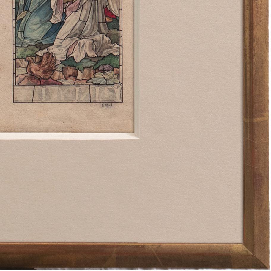 'Study for a Stained Glass Window', Devotional, Ecclesiastical, Pre-Raphaelite - Academic Art by 19th Century English School