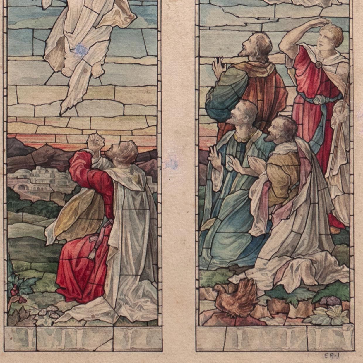 'Study for a Stained Glass Window', Devotional, Ecclesiastical, Pre-Raphaelite For Sale 5