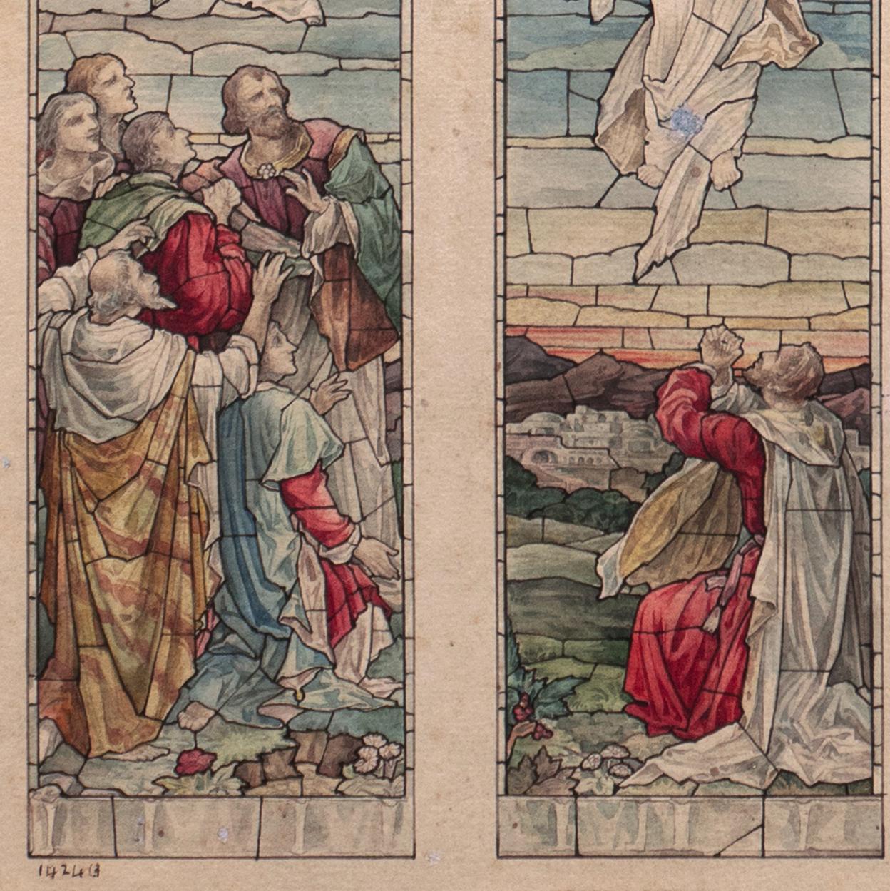'Study for a Stained Glass Window', Devotional, Ecclesiastical, Pre-Raphaelite For Sale 7