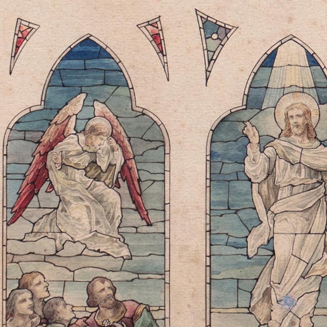 'Study for a Stained Glass Window', Devotional, Ecclesiastical, Pre-Raphaelite For Sale 8