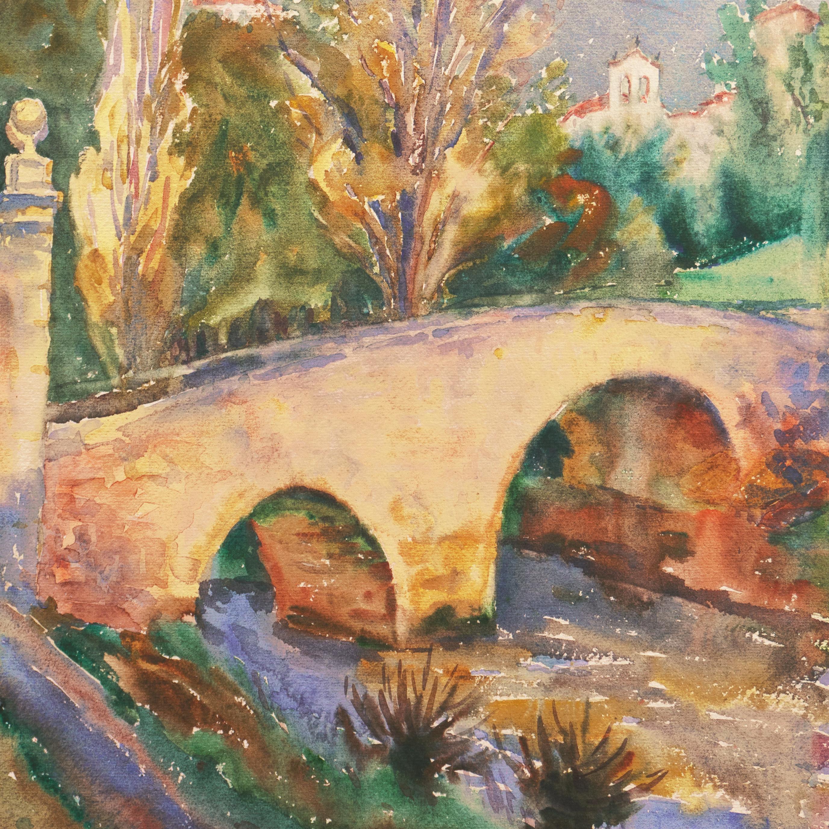 « Spanish Bridge, Segovia », Woman Artist, Salon, Cooper Union, ASL, PAFA en vente 4