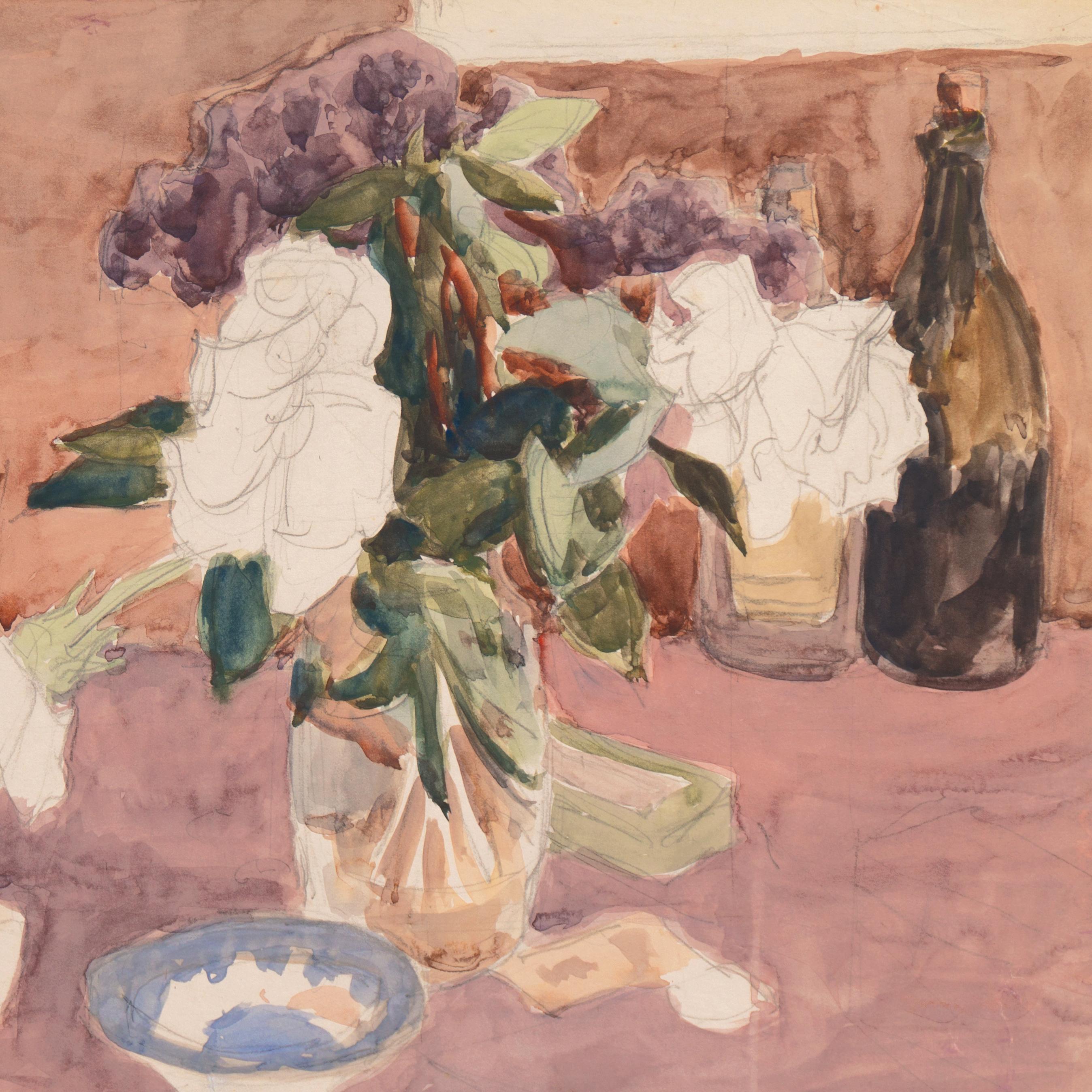 'Still Life of Roses', Louvre, Salon d'Automne, Académie Chaumière, LACMA, SFAA - Post-Impressionist Art by Victor Di Gesu