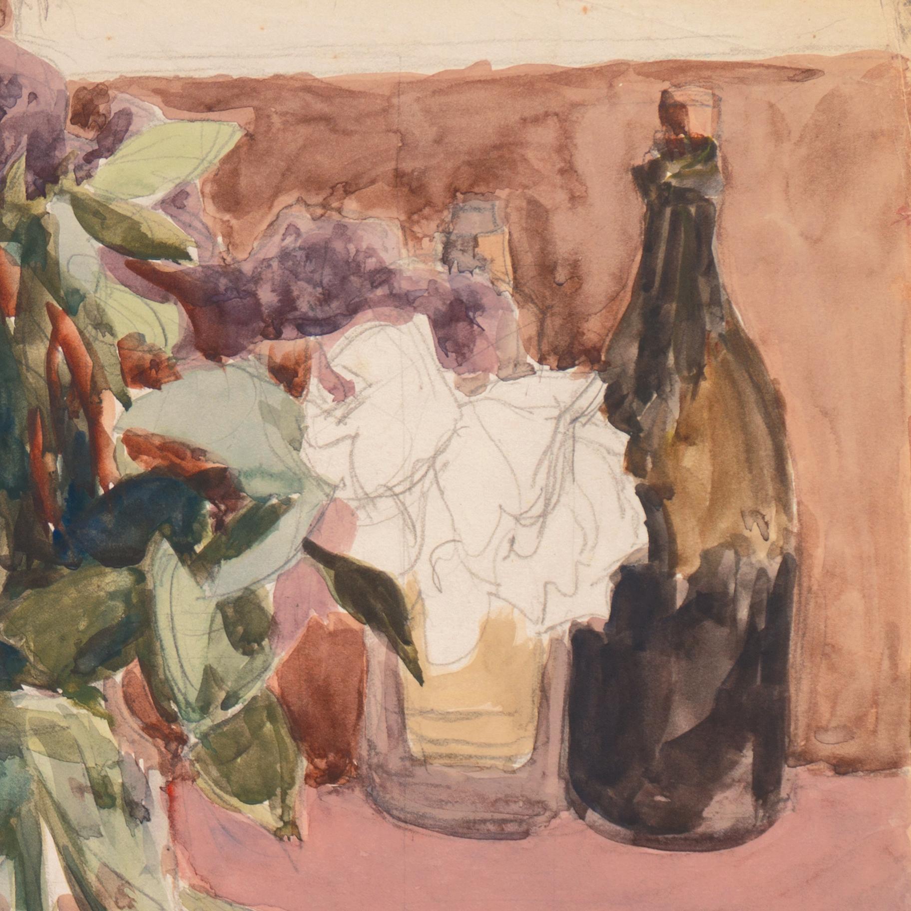 Stamped, verso, with estate stamp for Victor Di Gesu (American, 1914-1988) and created circa 1955.

An elegant and powerful work by this well-exhibited and well-listed California painter.

Winner of the Prix Othon Friesz, Victor di Gesu first