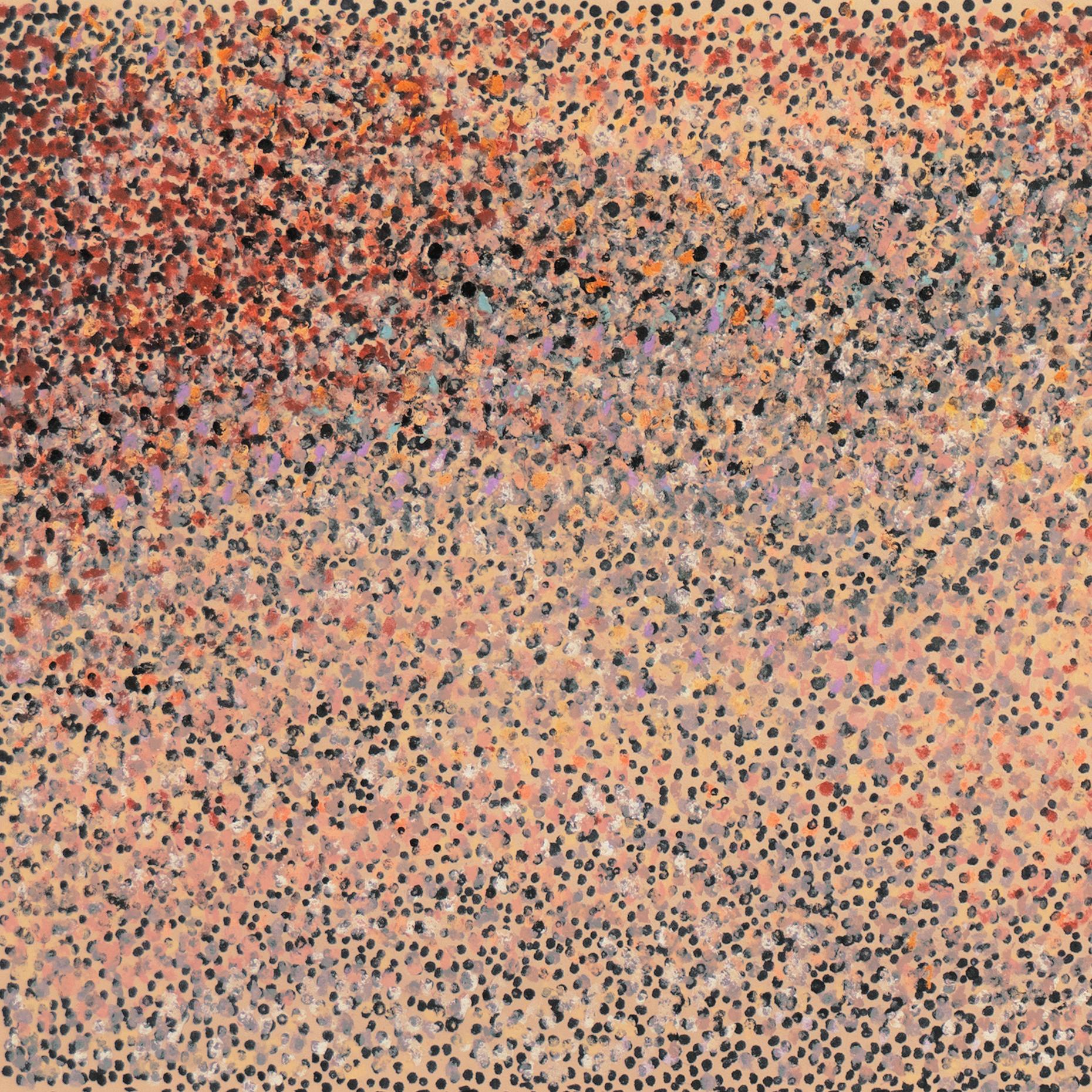 Sello de propiedad, verso, de Manfred Schwartz (estadounidense, 1909-1970) y pintado hacia 1960.
Dimensiones del papel: 15 x 19,75 pulgadas. 

Nacido en Lodz (Polonia), Manfred Schwartz emigró a América en 1920 y estudió primero en la Art Student's