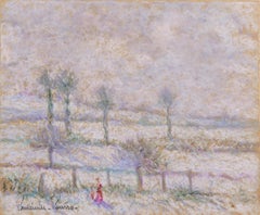 Paisaje de invierno", Monet, Impresionista francés Salón de los Independientes, París