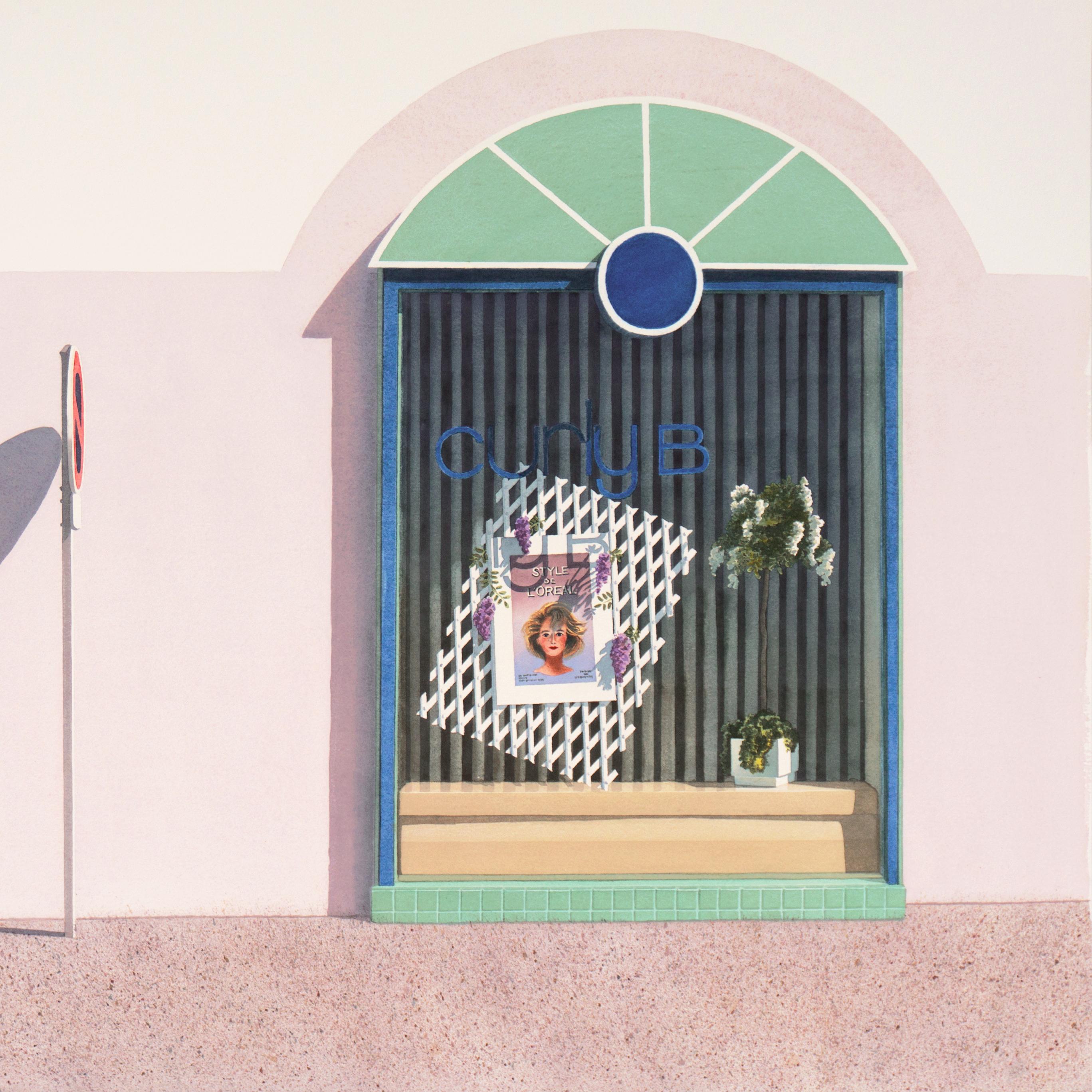 « L'Oreal n° 3, Troyes », French Village, National Watercolor Society, Fashion - Art de Evelyne Brigeois