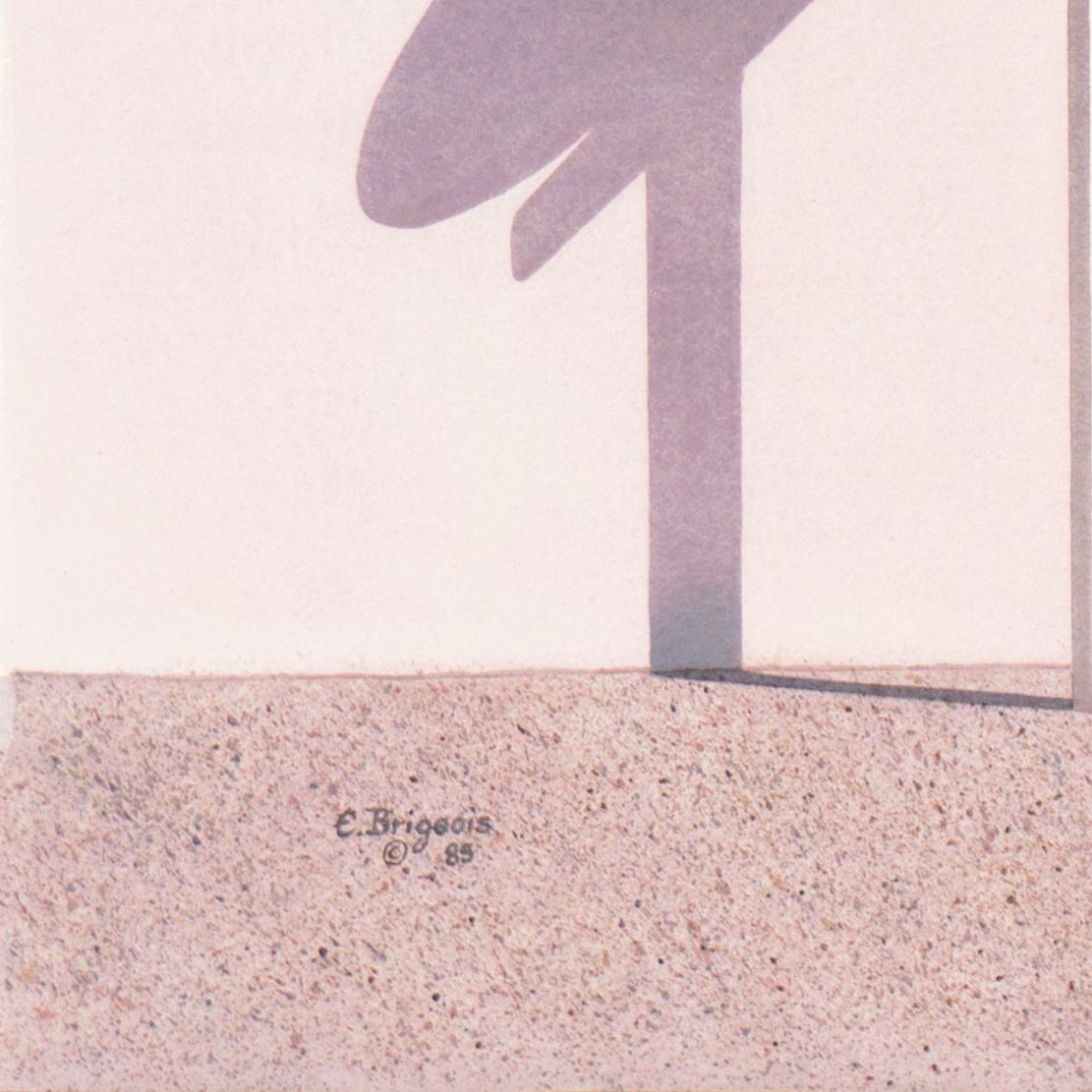 « L'Oreal n° 3, Troyes », French Village, National Watercolor Society, Fashion - Beige Still-Life par Evelyne Brigeois