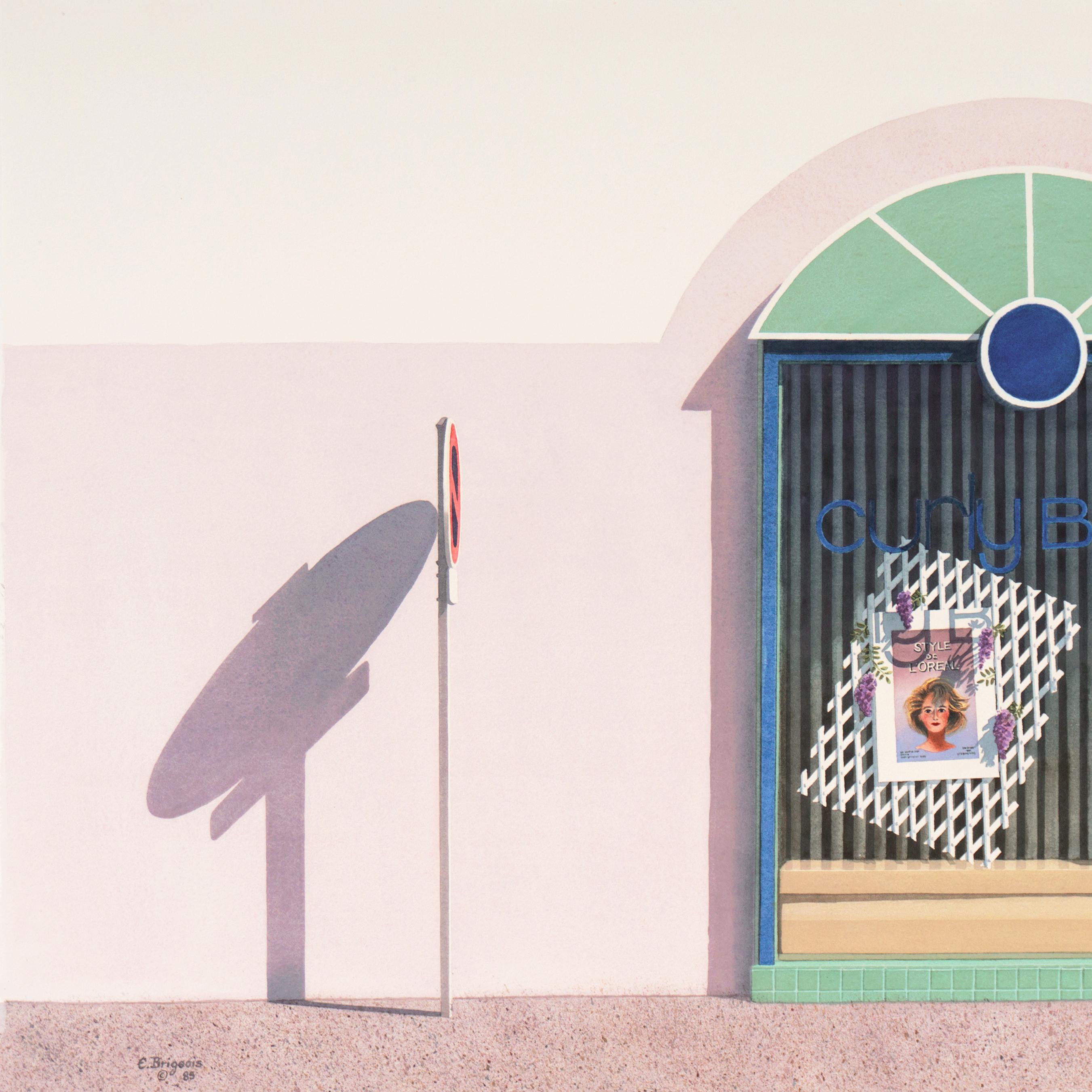 « L'Oreal n° 3, Troyes », French Village, National Watercolor Society, Fashion en vente 2