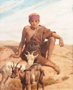 'A Young Goatherd', Orientalism, Egypt, Algeria, Morocco, Royal Academy, Benezit