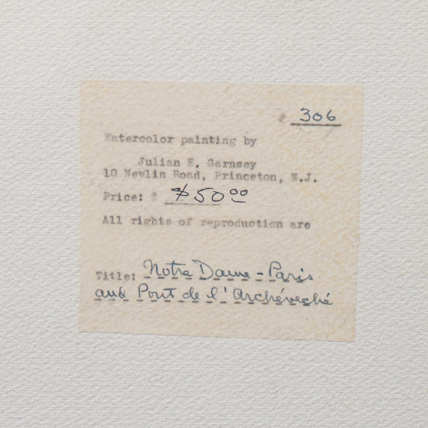 'Paris, Notre-Dame and Pont de l'Archevêché' CAC, ASL President, CWS President For Sale 6