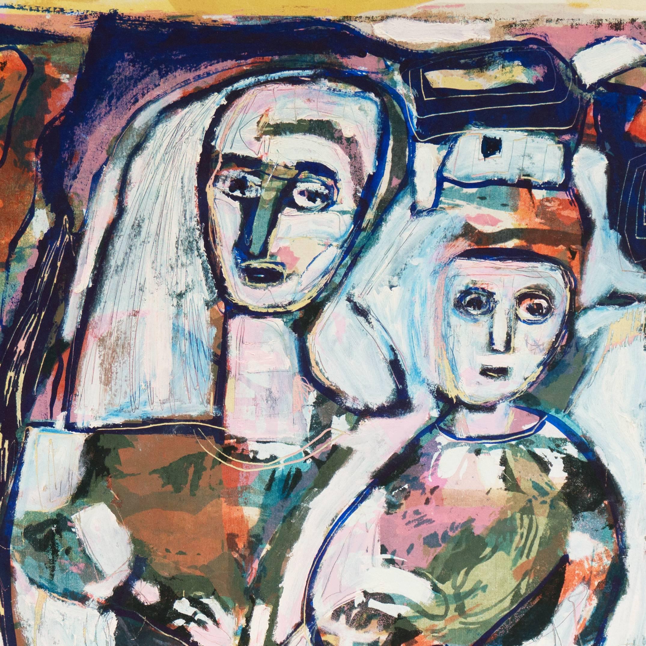 'Mother and Child', Los Angeles, USC, San Jose, Modernist Figural For Sale 1