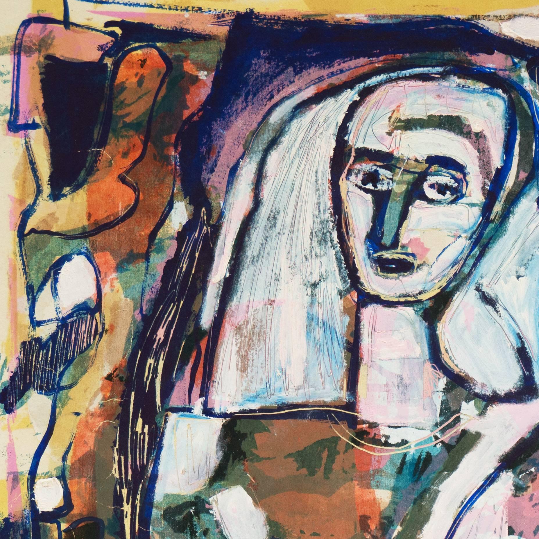 'Mother and Child', Los Angeles, USC, San Jose, Modernist Figural For Sale 2