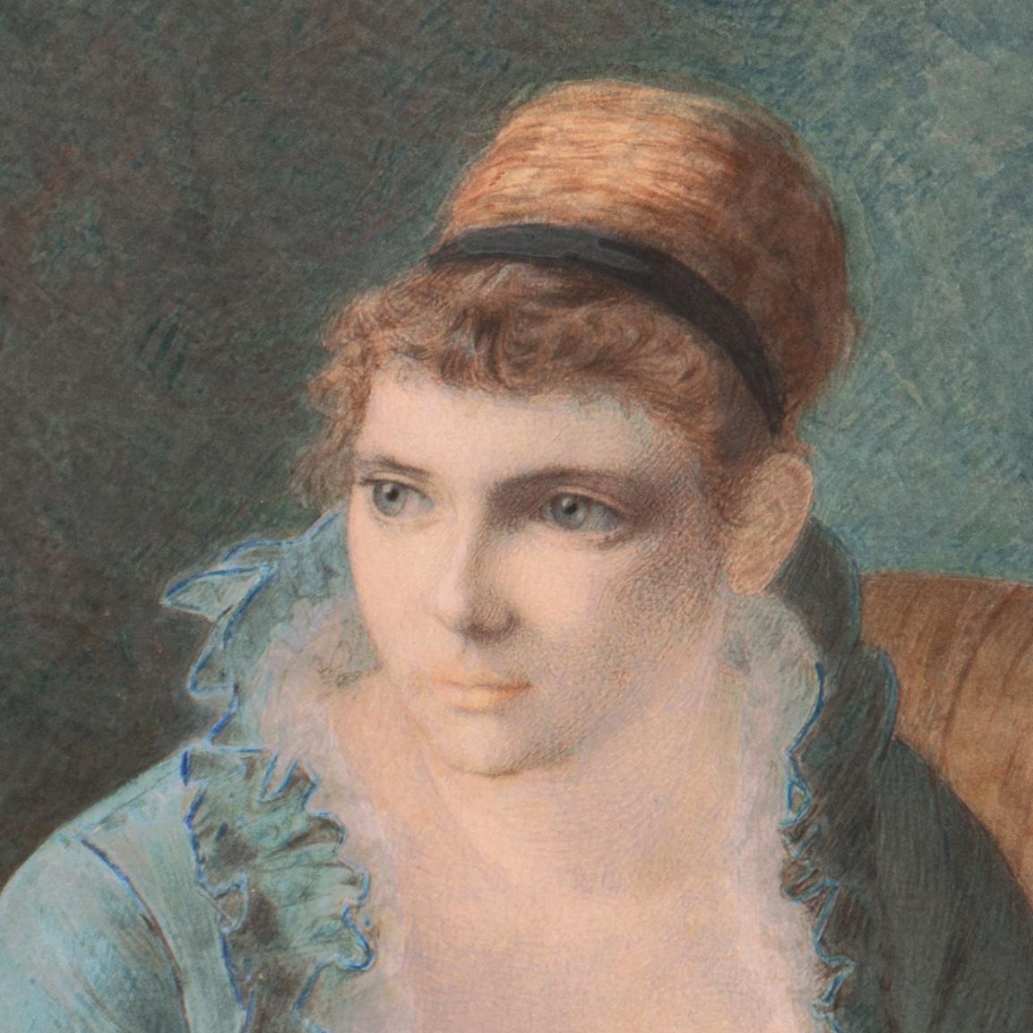 'Young Lady Seated', Royal Academy London, PAFA, Queen Victoria, King Edward VII For Sale 1