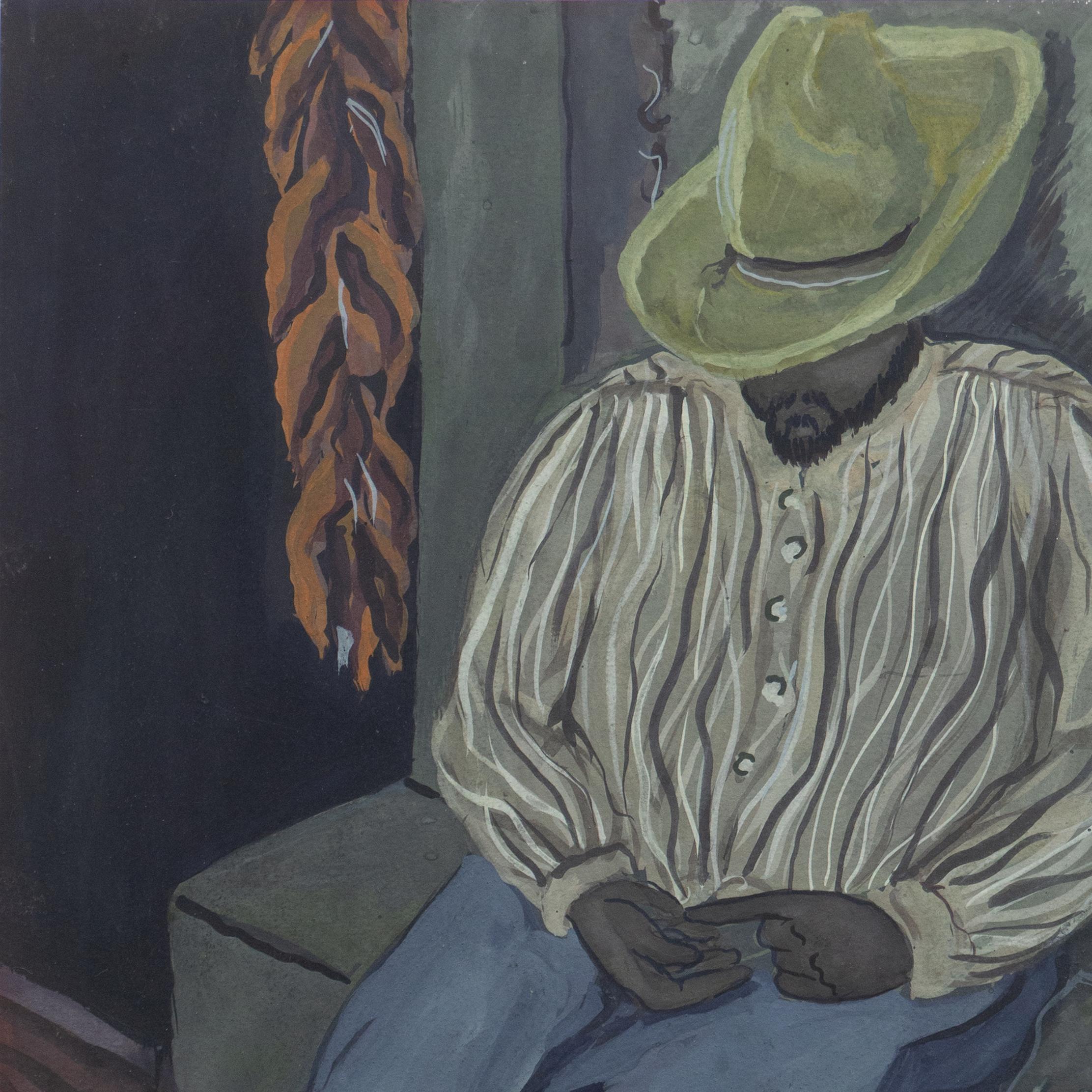 'Pedro, Pineapple Seller', WPA, California, Orozco, Rivera, MMA, GGIE, ASL, NY For Sale 1