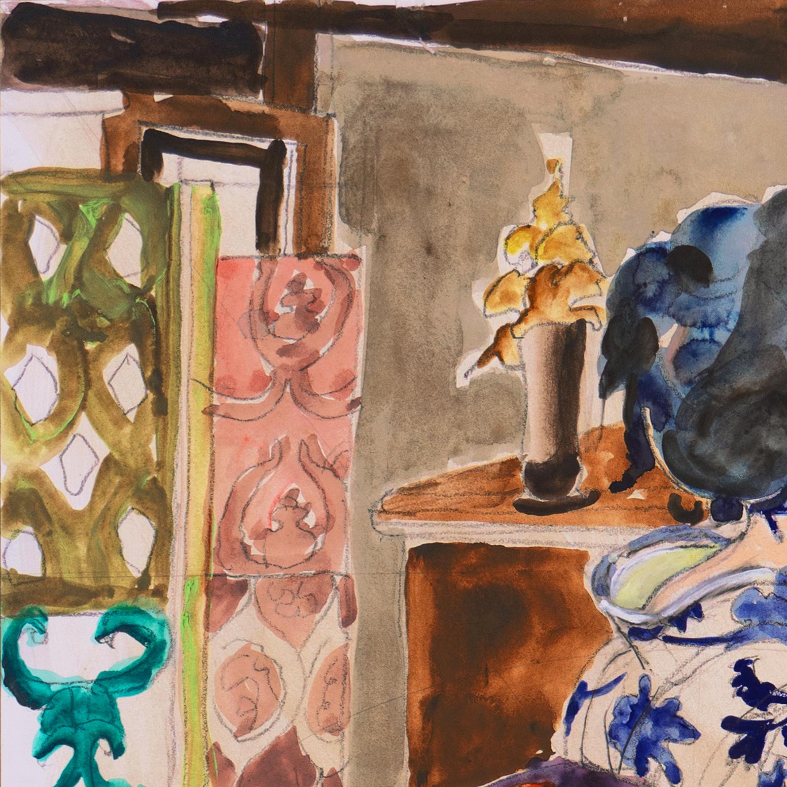 'Out of Hokkaido', Carmel Art Association Exhibit, Japanese portrait, Kimono For Sale 4