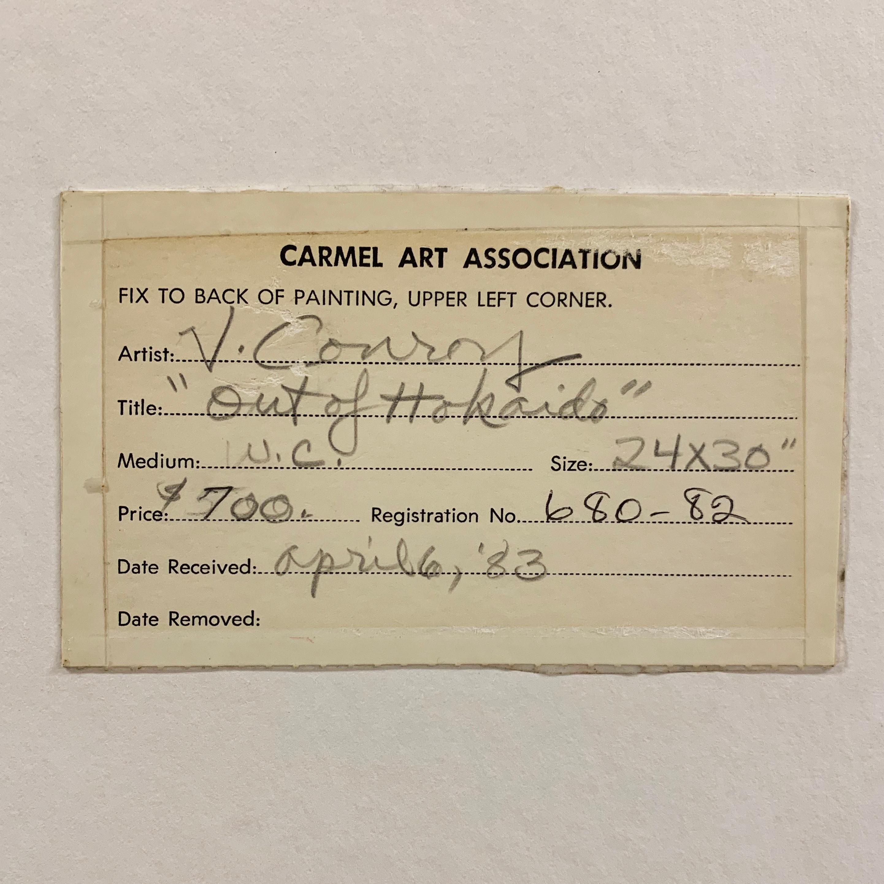 'Out of Hokkaido', Carmel Art Association Exhibit, Japanese portrait, Kimono For Sale 7