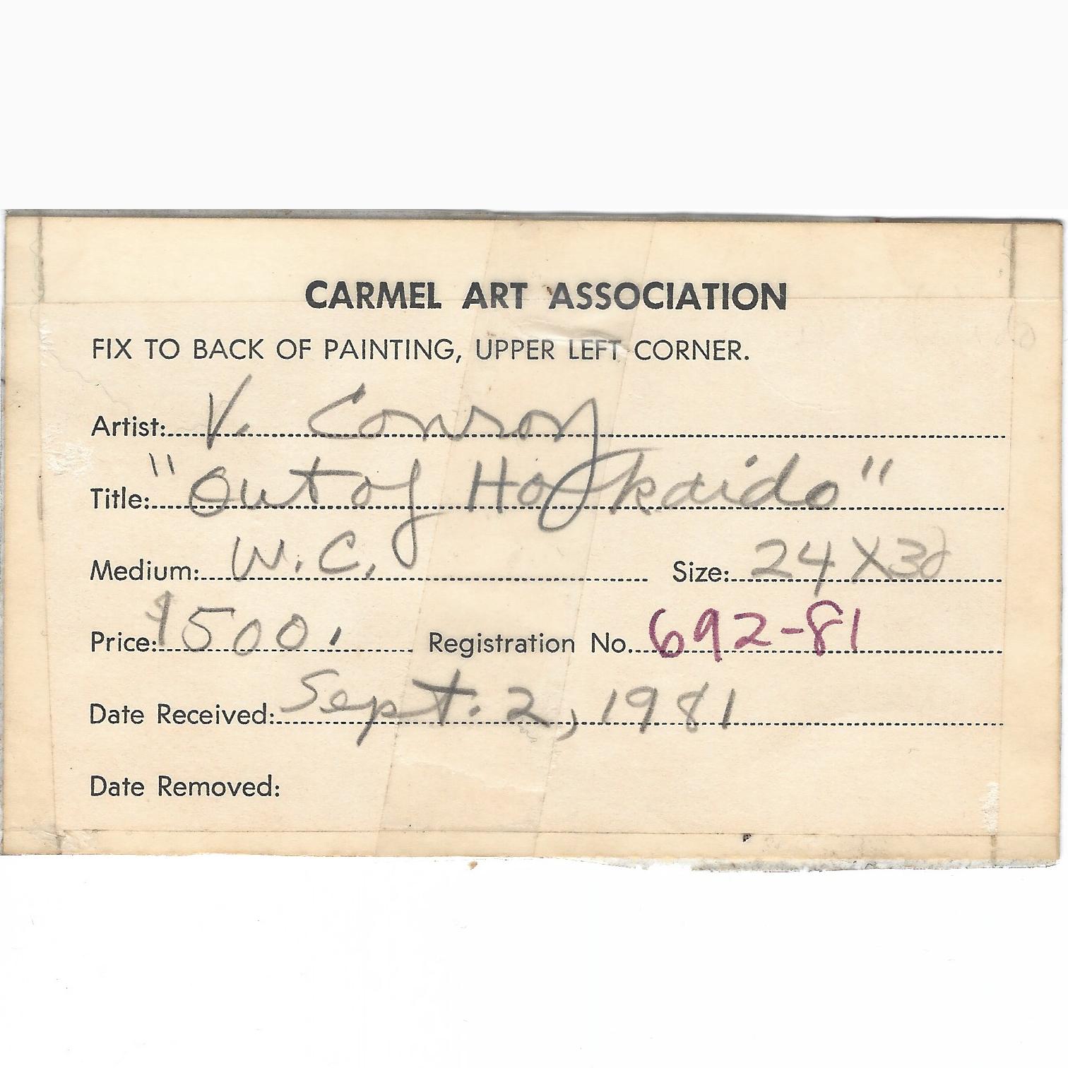 'Out of Hokkaido', Carmel Art Association Exhibit, Japanese portrait, Kimono For Sale 8