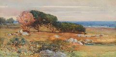 « Moss Beach, Monterey, Californie », paysage côtier Pacifique, ASL NYC, Bénézit