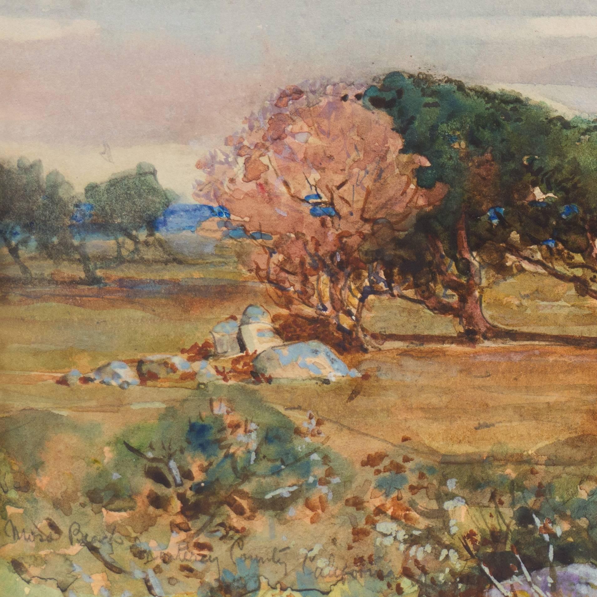 « Moss Beach, Monterey, Californie », paysage côtier Pacifique, ASL NYC, Bénézit - Impressionnisme américain Art par Elmer Wachtel