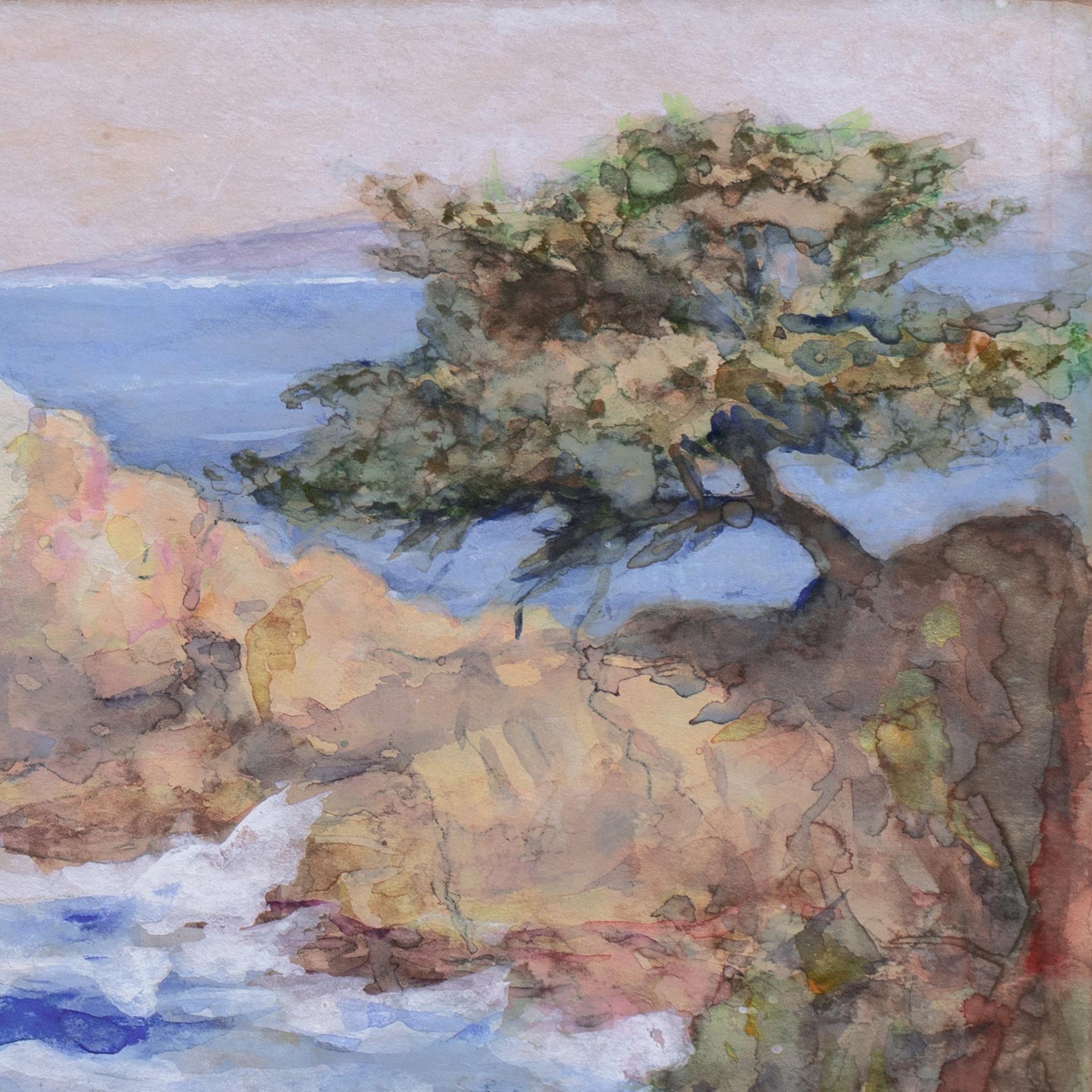 « Montrey Coast », impressionniste californien, Paris, St. Ives, Laguna Beach, AIC en vente 1