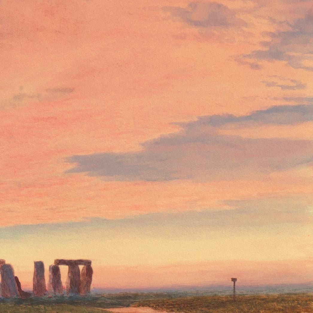 'Stonehenge at Sunset', Royal Academy, RSBA, Benezit, Wiltshire, Druid, Celtic For Sale 3