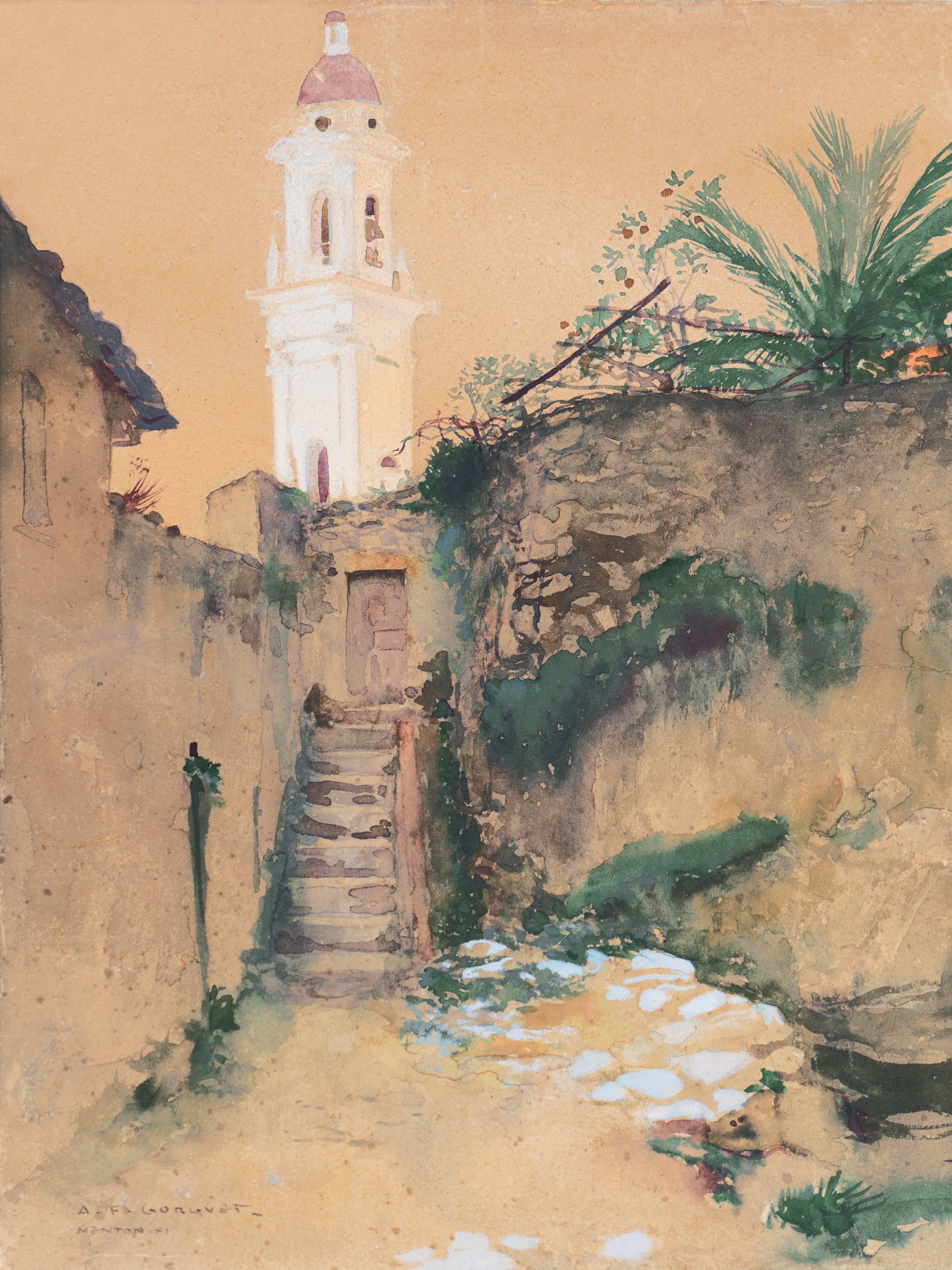 'Menton, France', École des Beaux-Arts, student of Gustave Boulanger and Gerome For Sale 1