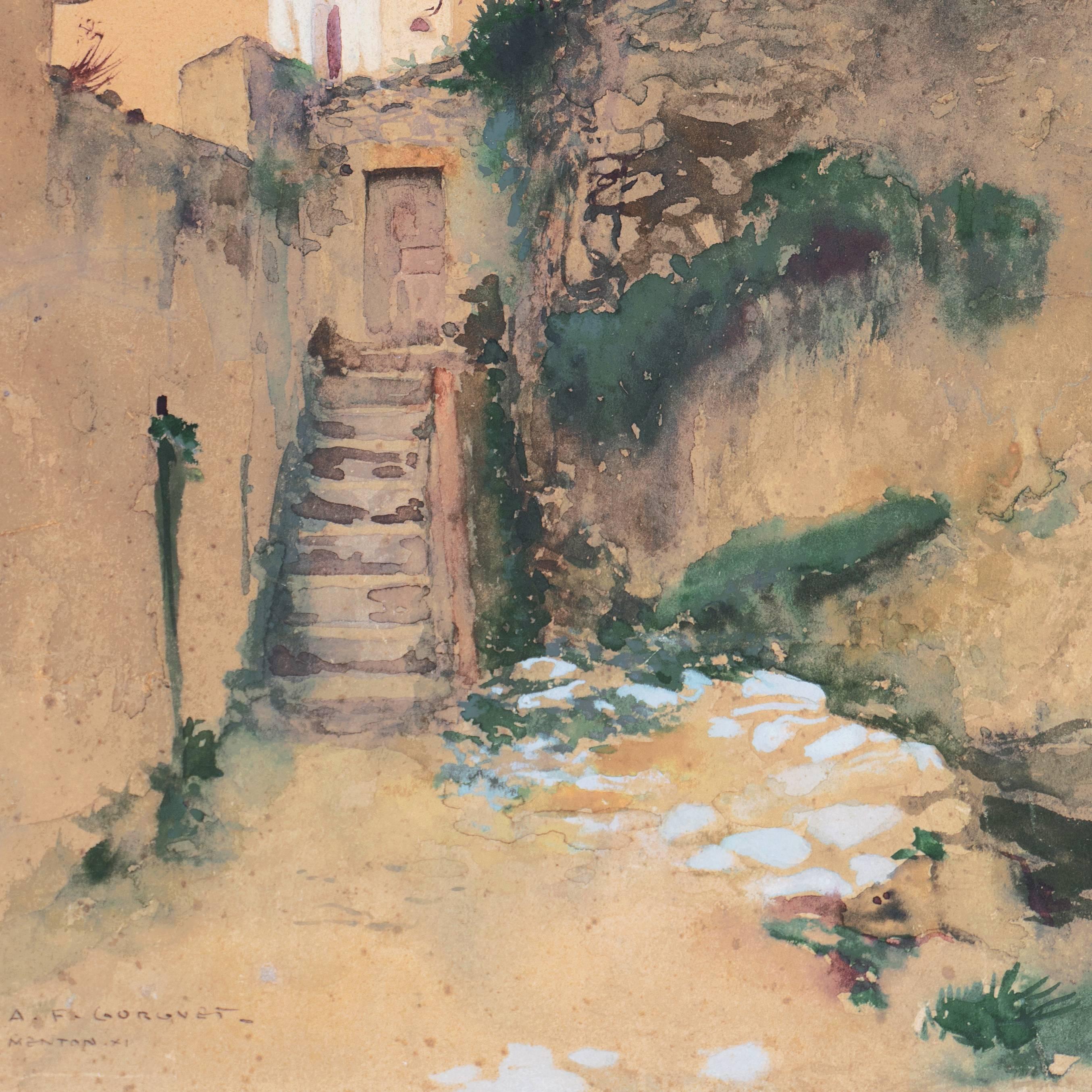 'Menton, France', École des Beaux-Arts, student of Gustave Boulanger and Gerome For Sale 5
