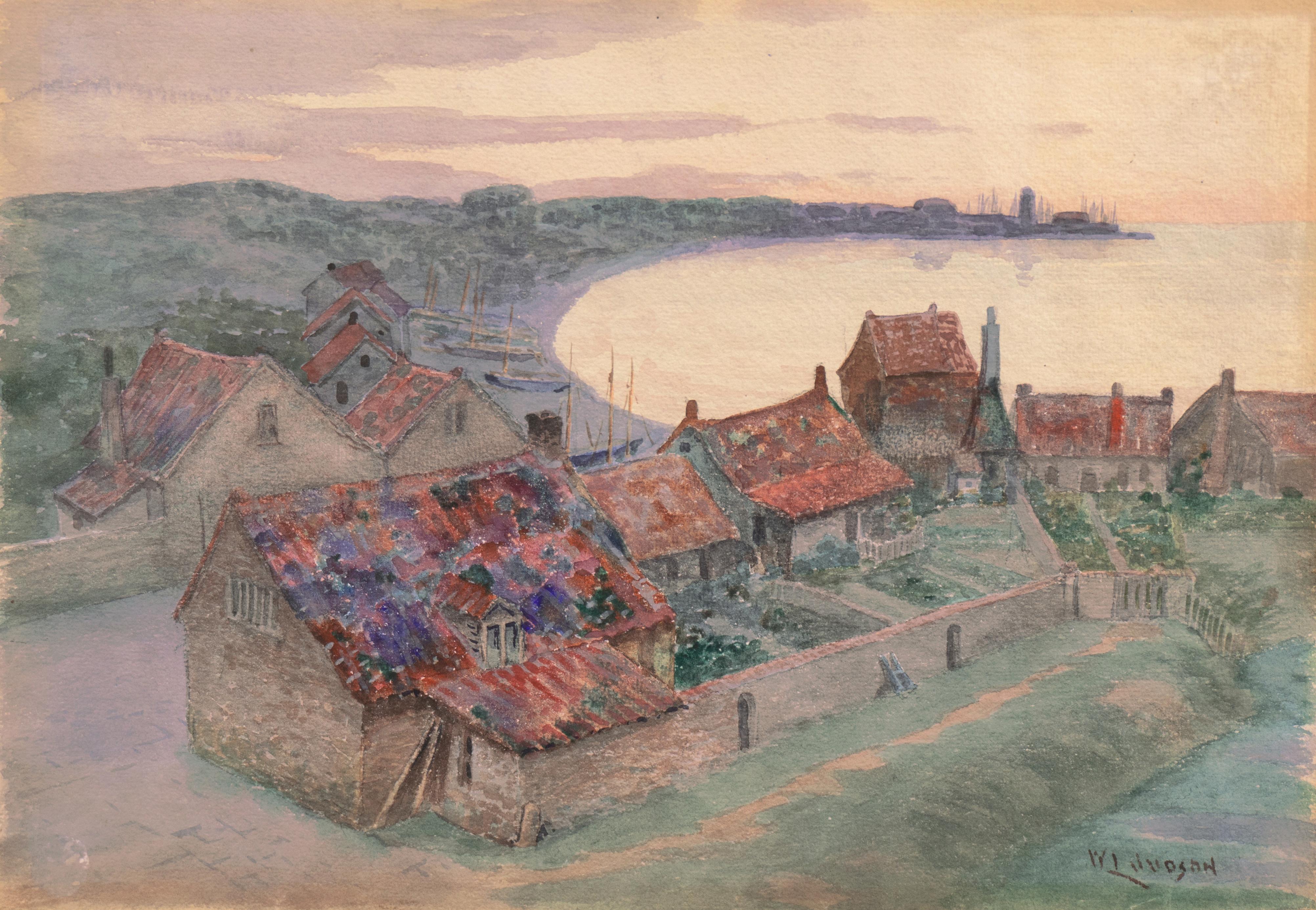 William Lees Judson Landscape Art – Sonnenuntergang an der Küste", Kalifornischer Impressionist, USC, LACMA, AIC, Académie Julian
