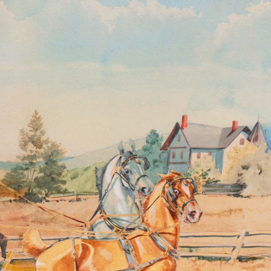 « London to Brighton Coach », Massachusetts, National Academy of Design, chevaux en vente 4