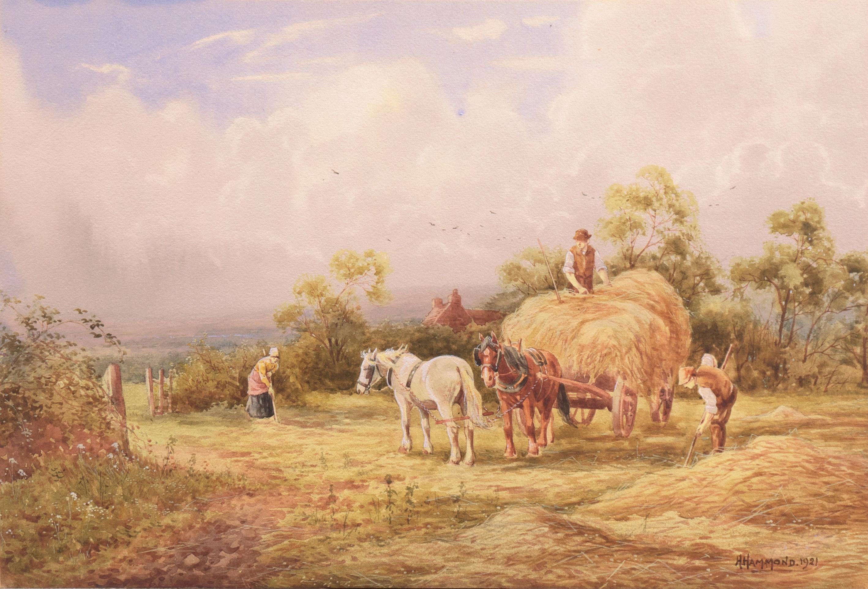 Horace Hammond Landscape Art - 'Harvest Time', Royal Birmingham Society of Artists, London Royal Academy
