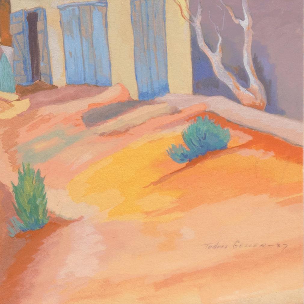 'South-Western Landscape', Art Institute of Chicago, Whitney Museum, WPA, Odessa - Brown Landscape Art by Todros Geller
