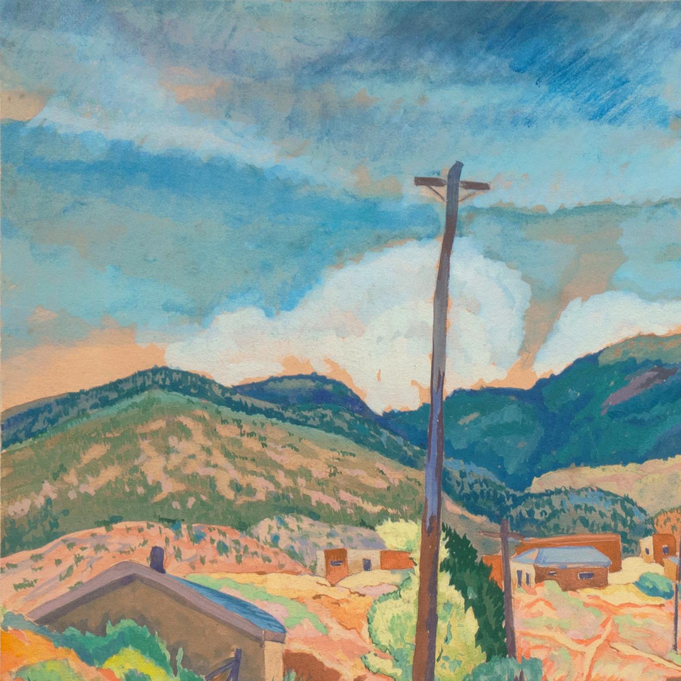 Signed 'Todros Geller' (Russian-American, 1889-1949) and dated 1937

An elegant and painterly, southwestern landscape painted when the artist was 48 years old.

Born in Vinnytsia, now in the Ukraine, Todros Geller first studied in Odessa before