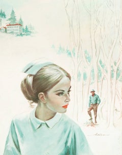 Vintage 'Timberline Nurse', American illustrator, Avalon Books, Romance novel, Playboy