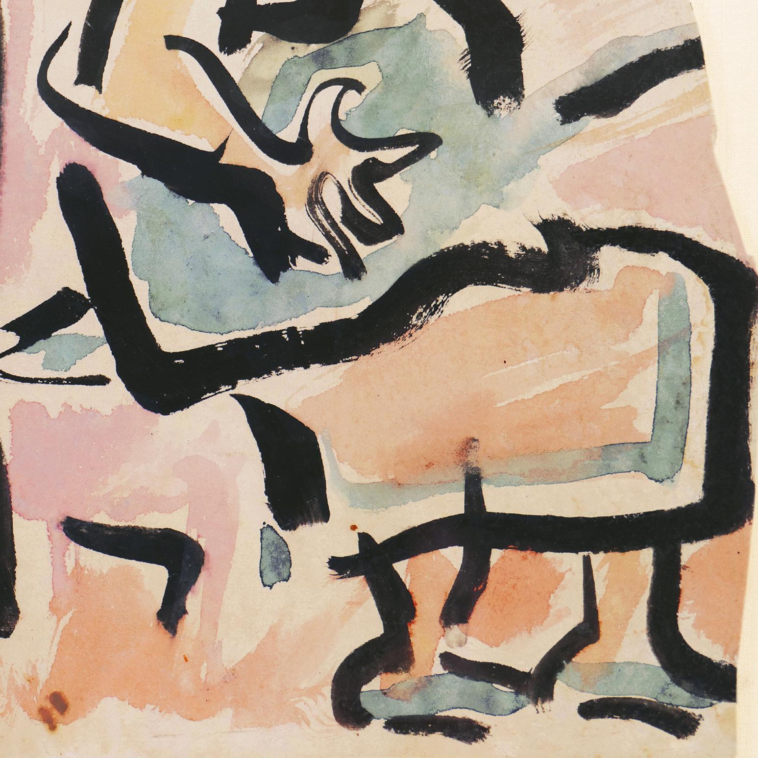 „Frau mit Gitarre“, Paris, Louvre, Salon d'Automne, Ac. Chaumière, LACMA, SFAA im Angebot 3